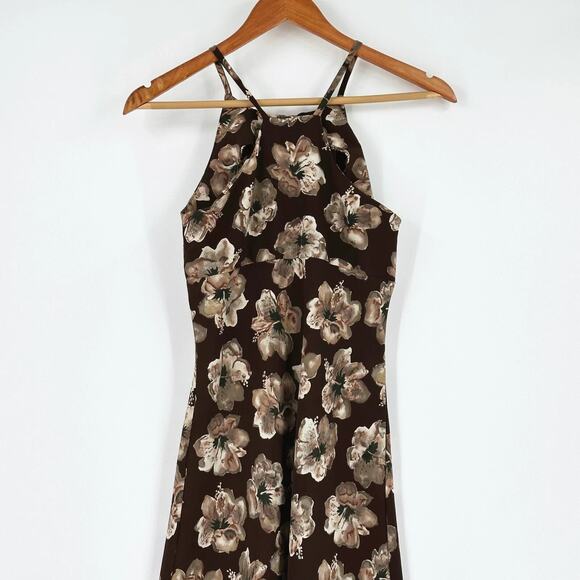 VTG 90s 5-7-9 Babydoll Maxi Dress Size 1 Forest Fairy Grunge Cottage XS Empire - Picture 5 of 8